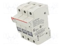 Fuse holder; cylindrical fuses; Mounting: DIN; 30A; 600VAC; IP20