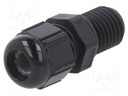 Cable gland; M12; 1.5; IP68; Mat: polycarbonate; black