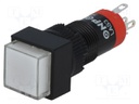 Switch: push-button; Pos: 2; SPDT; 0.5A/250VAC; 1A/24VDC; white