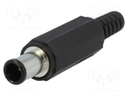 Plug; DC supply; male; 6,5/4,3/1,4mm; for cable; soldering; 2A