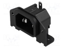 Connector: AC supply; socket; male; 10A; 250VAC; IEC 60320; C14 (E)