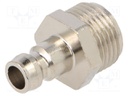 Quick connection coupling; connector pipe; max.15bar; -20÷200°C