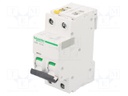 Circuit breaker; 400VAC; Inom: 10A; Poles: 2; DIN; Charact: B; 10kA