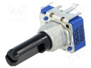 Potentiometer: shaft; single turn,vertical; 10kΩ; 50mW; ±20%; 6mm