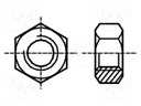 Nut; hexagonal; M3; steel; Plating: zinc; H: 2.4mm; Pitch: 0,5; 5.5mm