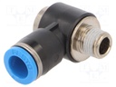 Push-in fitting; threaded,angled 90°; R 1/8"; outside