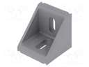 Angle bracket; for profiles; Width of the groove: 8mm; W: 43mm