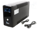 Power supply: UPS; 360W; 600VA; Uin: 162÷295V; 90x305x165mm; 7Ah