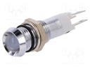 Indicator: LED; recessed; 24÷28VDC; Cutout: Ø8.2mm; IP67; metal