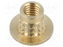 Threaded insert; brass; M5; BN: 37896; L: 6.6mm; MULTISERT®