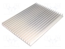 Heatsink: extruded; grilled; L: 200mm; W: 150mm; H: 15mm; aluminium