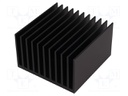 Heatsink: extruded; grilled; black; L: 100mm; W: 100mm; H: 60mm