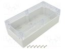 Enclosure: multipurpose; X: 120mm; Y: 240mm; Z: 75mm; ZP; ABS; gasket