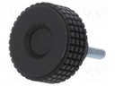 Knob; Ø: 31mm; Ext.thread: M5; 20mm; H: 24mm; technopolymer (PP)