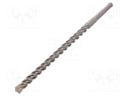 Drill bit; for concrete; Ø: 12mm; L: 260mm; metal; cemented carbide