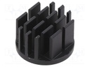 Heatsink: extruded; grilled; black; L: 14mm; aluminium; anodized