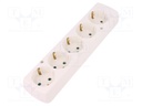 Connector: AC supply; splitter; Layout: 2P+PE; white; 250VAC; 16A