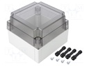 Enclosure: multipurpose; X: 130mm; Y: 130mm; Z: 100mm; MNX; grey; IK08