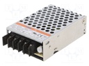 Power supply: switched-mode; voltage source; 25W; 12VDC; OUT: 1
