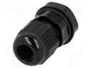 Cable gland; M12; IP68; Mat: polyamide; black; UL94V-2; 12.1mm