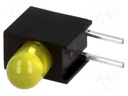 LED; in housing; yellow; 3.4mm; No.of diodes: 1; 20mA; 60°; 2.1÷2.5V