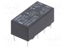 Relay: electromagnetic; DPDT; Ucoil: 12VDC; 0.5A/125VAC; 2A/30VDC