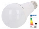 LED lamp; neutral white; E27; 220/240VAC; 1521lm; 17W; 200°