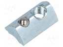 Nut; for profiles; Width of the groove: 6mm; steel; zinc