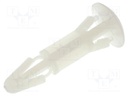 Assembly stud; polyamide; L: 12mm; snap fastener; Colour: natural