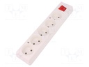 Connector: AC supply; splitter; Layout: 2P; white; 250VAC; 16A; IP20