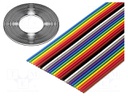 Wire: ribbon; 1.27mm; stranded; Cu; 26x28AWG; unshielded; PVC; 49V