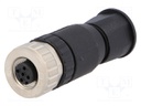 Plug; M12; PIN: 4; female; A code-DeviceNet / CANopen; for cable