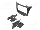 Radio mounting frame; Hyundai; 2 DIN; black gloss