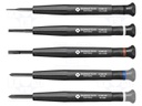 Kit: screwdrivers; Pcs: 5; precision; Phillips,slot