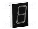 Display: LED; 7-segment; 20.32mm; 0.8"; No.char: 1; red; 2.3÷4.8mcd