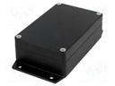 Enclosure: multipurpose; X: 80mm; Y: 125mm; Z: 40mm; aluminium; black