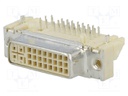 Connector: DVI-I; socket; MicroCross DVI; PIN: 29; gold-plated