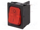 ROCKER; DPST; Pos: 2; OFF-ON; 20A/250VAC; red; IP40; 100mΩ; -20÷85°C