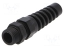 Cable gland; with strain relief; PG7; IP68; Mat: polyamide; black