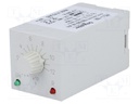 Timer; 10÷120s; DPDT; 230VAC/5A; 24÷48VAC; 24÷48VDC; undecal; IP40