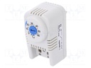 Sensor: thermostat; Contacts: NO; 10A; 250VAC; IP20; Mounting: DIN