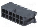 Socket; wire-board; male; Micro-Fit 3.0; 3mm; PIN: 12; THT; 5A; 600V