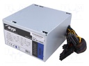 Power supply: computer; 500W; Features: fan 12cm