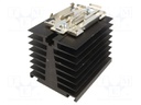 Heatsink: extruded; for one phase solid state relays; black