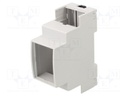 Enclosure: for DIN rail mounting; Y: 90mm; X: 36mm; Z: 67mm; grey