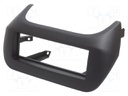 Radio mounting frame; Citroën,Fiat,Peugeot; 1 DIN; black