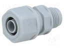 Straight terminal connector; ØBraid : 10mm; polypropylene; IP54