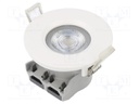 LED spotlight; 220/240VAC; 5W; warm white; 36°; 4000K; 420lm; Ø72mm