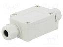 Enclosure: junction box; X: 40mm; Y: 60mm; Z: 24mm; IP65; light grey