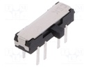 Switch: slide; Pos: 2; DP3T; 0.3A/6VDC; ON-ON; Mounting: THT